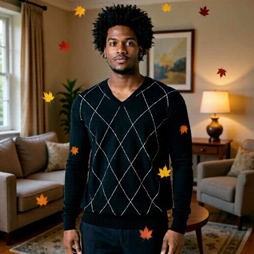 *30off3* Sette Ponti V-Neck Sweater. Made in Italy. 
